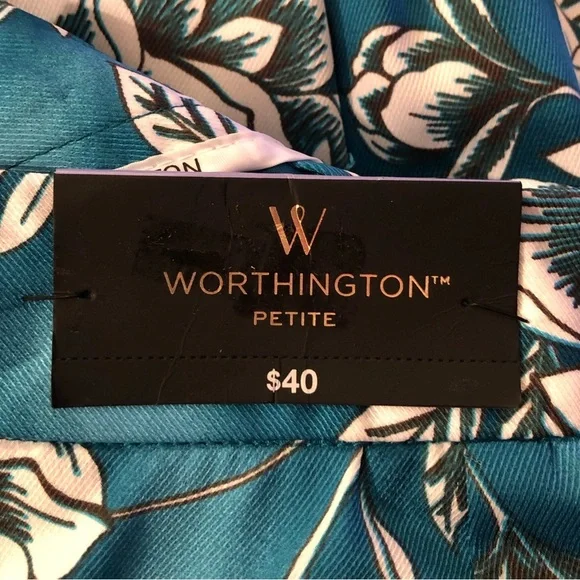 Floral Blue Women's Pants - Picture 12 of 16